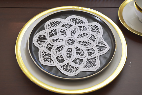 Belgium 109 All Lace Doilies. 7" Round. All Battenburg Lace